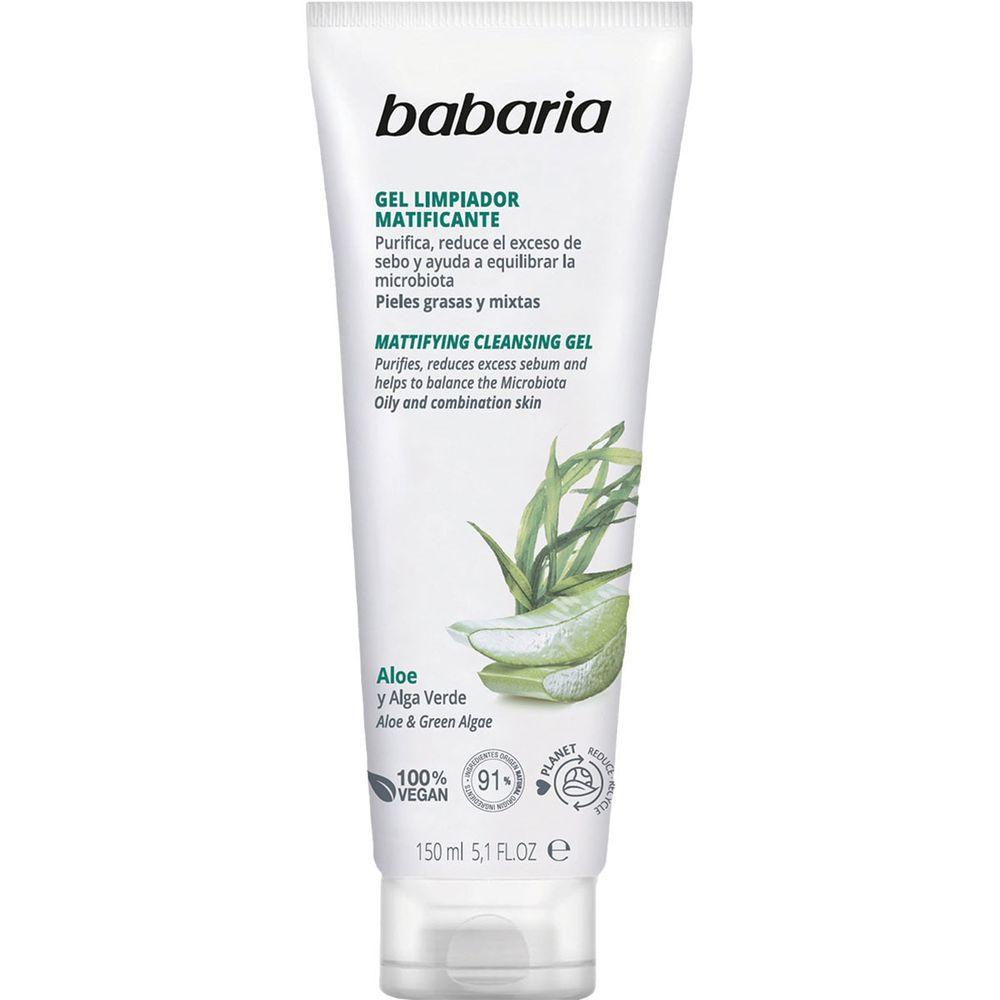 Babaria Aloe Vera Gel Detergente Viso Effetto Mattificante Naturale