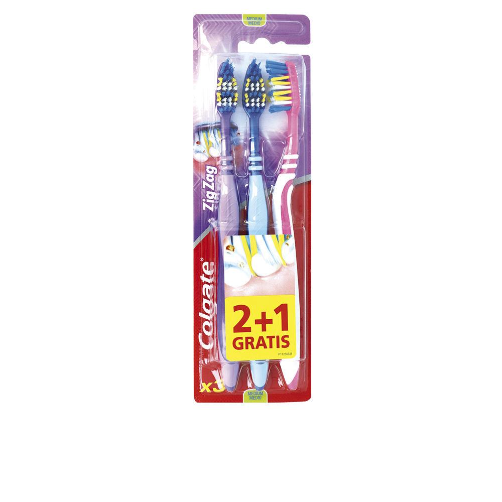 Colgate Zig Zag Cepillo De Dientes Medio Limpieza Con Cerdas Cruzadas