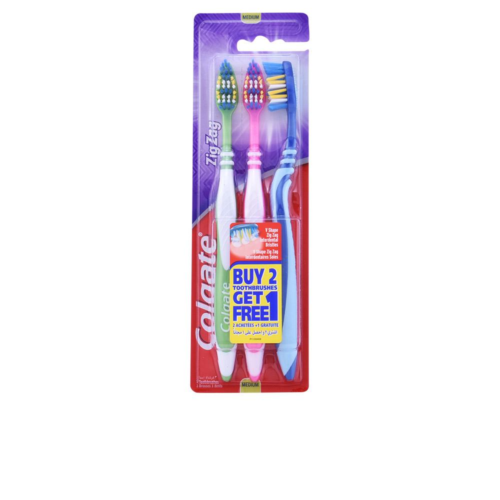 Colgate Zig Zag Cepillo De Dientes Medio Limpieza Con Cerdas Cruzadas