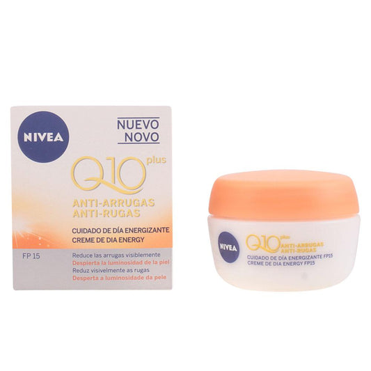 Crème de jour anti-rides Nivea Q10+ avec FPS 15 pour une peau éclatante en permanence
