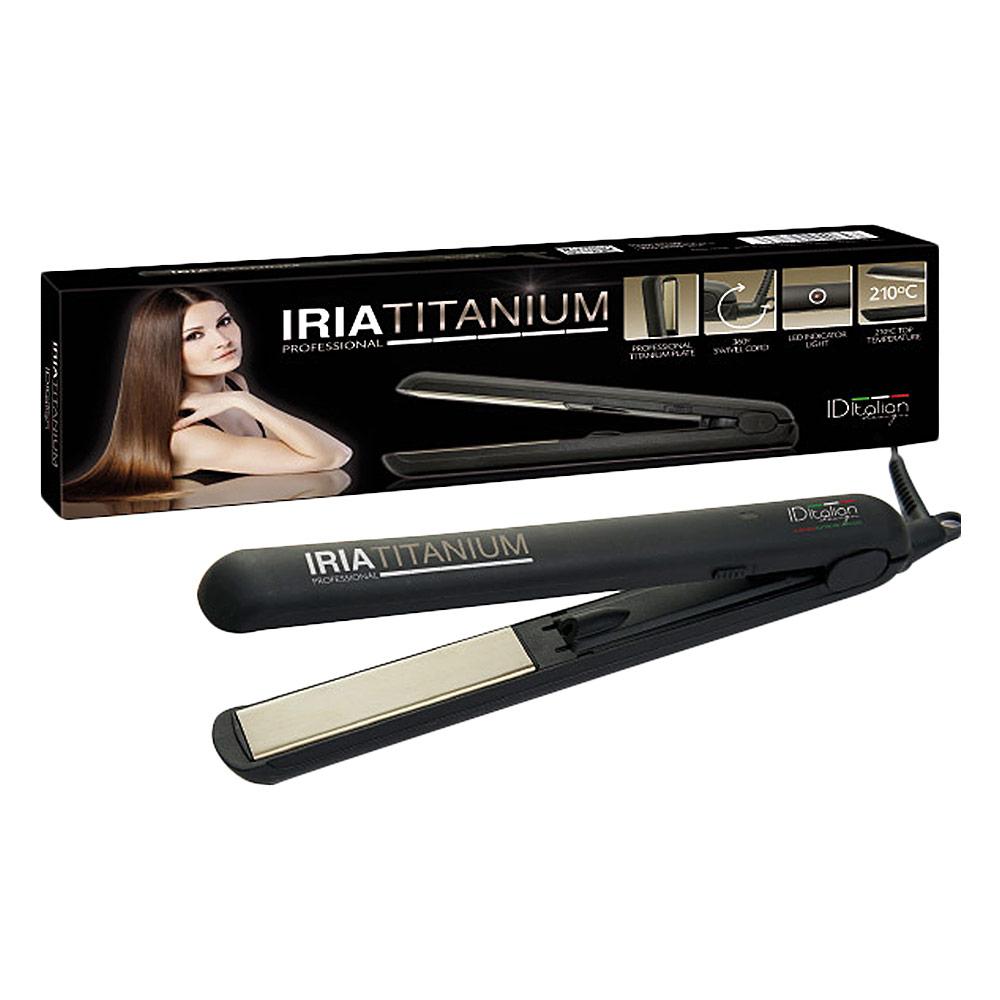Id Italian Iria Titanium Piastra Per Capelli Ideal Per Frangia E Corto