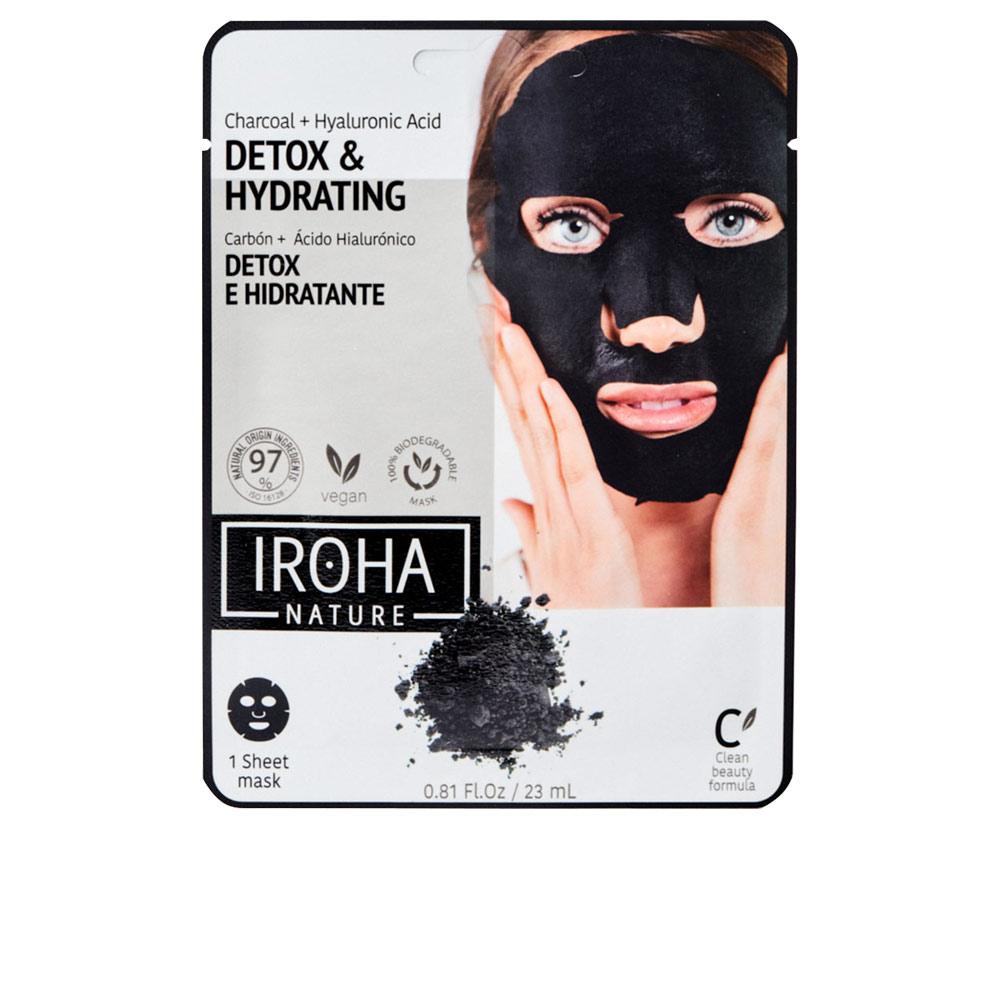 Iroha Detox Charcoal Black Maschera Viso Tissue 15 Minuti Di Bellezza