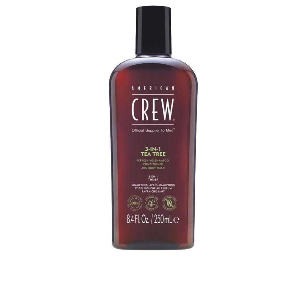 American Crew Tea Tree 3 In 1 Shampoo, Conditioner and Body Wash 250ml