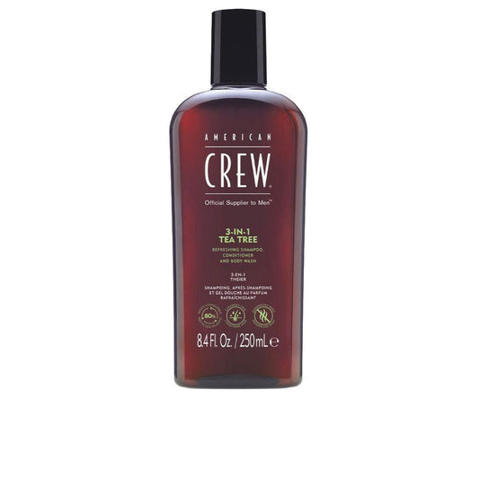 American Crew Tea Tree 3 In 1 Shampoo, Conditioner and Body Wash 250ml