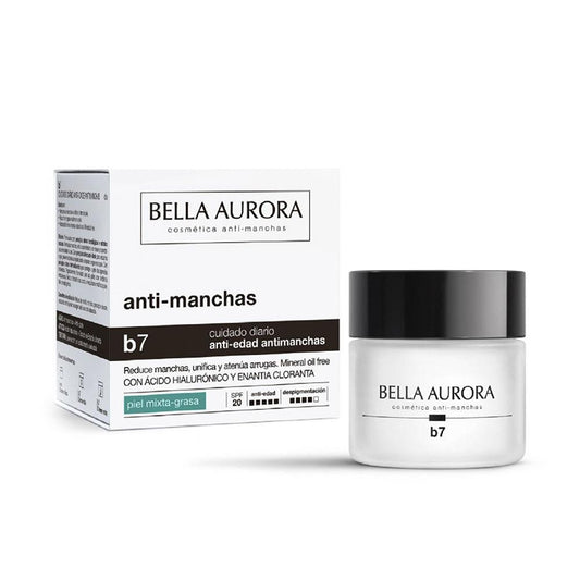 Bella Aurora B7 Crema Viso Anti-Manchia Rigenerante Illuminante SPF 20 Per Pelle Mista E Grassa Pelle Radiante Ogni Giorno