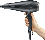 SEVERIN Haartrockner HT 0167, schwarz / silber Leistung 1.950 - 2.300 Watt, 2 Wippschalter fr 2 - 1 Stck