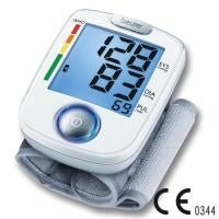 Beurer Blutdruckmessgert, vollautomatische Messung am Handgelenk, Arrhythmie-Anzeige, Pulsmessung, WHO-Einstufung, Manschettenumfang: 14-19,5 cm, Abschaltautomatik, Batteriebetrieb, Batteriewechsela