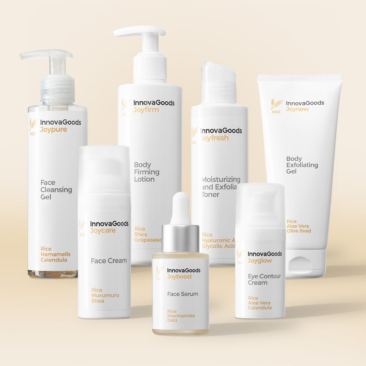 Kit Routine Viso e Corpo Rice InnovaGoods