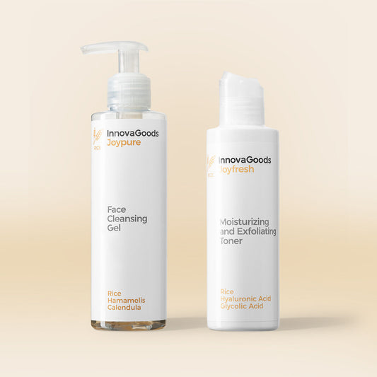 Kit Due Prodotti Pulizia Viso Rice InnovaGoods